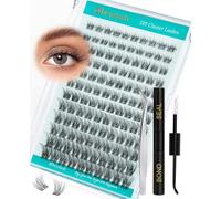 Obeyalash Wispy Kit PestañAs Pelo A Pelo 120pcs C Curl Lash Cluster Kit 8-16mm Lashes Individual Cluster Eyelashes Extensiones De PestañAs at Home (KLS220)