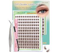 Obeyalash YLB09 - Juego de extensiones de pestañas marrones (156 unidades, 156 unidades), color marrón natural