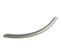 OBF Grimme Basic 72139319 - Tirador para cajones (curvado) (10 mm de ancho, 115 mm, acero efecto acero, espaciado entre agujeros 96 mm)
