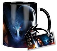 Obi-Wan Kenobi Ewan Mcgregor Darth Vader Star Taza Wars Taza Interior y Asa Negra Ceramica Mug