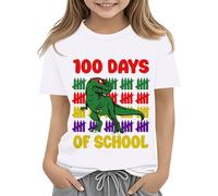 OBiQuzz Broche azul niña verano ropa primer día de escuela camiseta en mi preescolar camiseta Toddler kindergarten camisas mujer top con botones, Vino, 2-3 años
