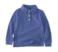 OBiQuzz Camisa Niños 146 Primavera y Casual Manga Color Sólido Camiseta Envoltura, b, 4-5 años