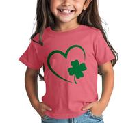 OBiQuzz Camiseta para bebé M y Boys St Day Camiseta gráfica Cómodo Ajuste para Daily Wear Green Ages 1 15 Niñas con Blusa, Rosa., 6-7 años