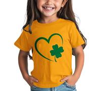 OBiQuzz Camiseta para bebé M y Boys St Day Camiseta gráfica Cómodo Ajuste para Daily Wear Green Ages 1 15 Niñas con Blusa, amarillo, 6-7 años