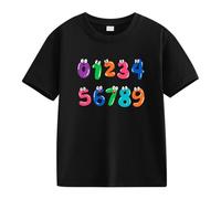 OBiQuzz - Camiseta para niña y niño (146, negro, 6-7 años), Negro , 6-7 Años