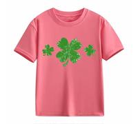 OBiQuzz Girls and Boys Casual Short Sleeved T Shirt St Day Middle and Large Children's Retro Personality 2D Printing Children's Holgado Short Sleeved Jersey para Niñas, Rosa., 3-4 años