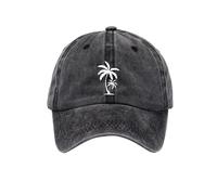 OBiQuzz Gorra de béisbol desgastada para hombres y mujeres, gorra de camionero de algodón lavado vintage, gorra de perfil ajustable para padre, Negro , Talla única