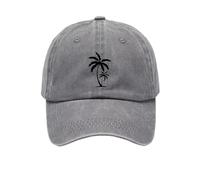 OBiQuzz Gorra de béisbol desgastada para hombres y mujeres, gorra de camionero de algodón lavado vintage, gorra de perfil ajustable para padre, gris, Talla única