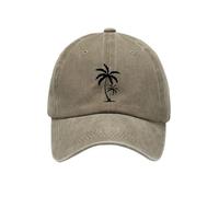 OBiQuzz Gorra de béisbol desgastada para hombres y mujeres, gorra de camionero de algodón lavado vintage, gorra de perfil ajustable para padre, caqui, Talla única