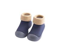 OBiQuzz Hanno - Calcetines para niños pequeños, diseño de patchwork de punto de punto, zapatos de 0 a 3 zapatos para niños 26, azul, 25.5 EU