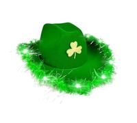 OBiQuzz Irish for Women Irish 4 St Day Hat Wide Brim Hats Green Hat Containing Lights That can Light Pavo Sombrero, b, Talla única