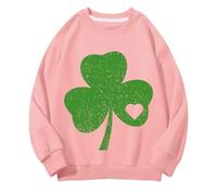 OBiQuzz Jersey adolescente cuello redondo sudaderas primavera y otoño St Day Middle and large Children's Sweatshirts Retro Personality 2D Printing Children's Casual Sudadera Gris, Rosa., 4-5 años