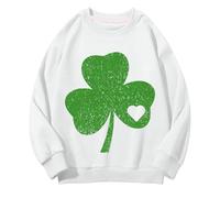 OBiQuzz Jersey adolescente cuello redondo sudaderas primavera y otoño St Day Middle and large Children's Sweatshirts Retro Personality 2D Printing Children's Casual Sudadera Gris, Blanco, 4-5 años