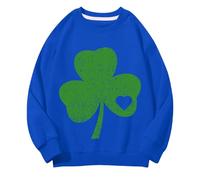 OBiQuzz Jersey adolescente cuello redondo sudaderas primavera y otoño St Day Middle and large Children's Sweatshirts Retro Personality 2D Printing Children's Casual Sudadera Gris, azul, 4-5 años
