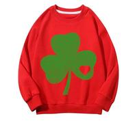 OBiQuzz Jersey adolescente cuello redondo sudaderas primavera y otoño St Day Middle and large Children's Sweatshirts Retro Personality 2D Printing Children's Casual Sudadera Gris, rojo, 4-5 años