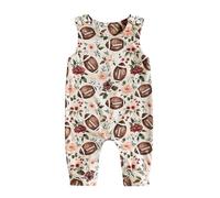 OBiQuzz Lindo deporte niños sin mangas traje de rastreo recién nacido hebilla hombro rugby impresión mono bebé niño 86, caqui, 12-18 meses
