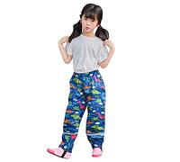 OBiQuzz Pantalones impermeables de barro para bebé, transpirables, pantalones de peto, parte inferior, pantalones a prueba de viento, hockey sobre hielo árbitro, azul, 7-8 años