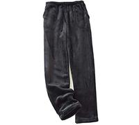 OBiQuzz Pijama de hombre de forro polar Relaxed Fit Lounge, pantalones de pijama de hombre, en franela, para el tiempo libre, para el invierno, para dormir, clásico, elástico en la cintura, pijamas