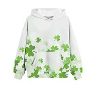 OBiQuzz Sudadera para niña Primavera y Otoño San Día Personalizado Impresión 3D Retro Casual Sudaderas con Bolsillos Children's Hooded Sweatshirts Baby Shirt Niñas, gris, 9-11 años