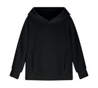 OBiQuzz Sudaderas con capucha para chicas adolescentes a la moda Preppy Tween Girls Sudadera con capucha de manga larga Camisetas Youth Cute Clothes con bolsillo Ropa Mujer Adolescente, Negro , 11-12