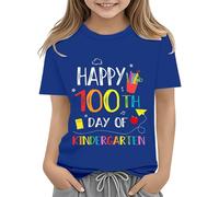 OBiQuzz Vestido Anime Girl Summer Clothes First Day of School Shirt In My Pre School Shirt Toddler Kindergarten Shirts S Mädchen Bluse 140, azul, 10-11Years
