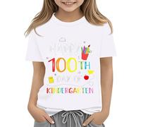 OBiQuzz Vestido Anime Girl Summer Clothes First Day of School Shirt In My Pre School Shirt Toddler Kindergarten Shirts S Mädchen Bluse 140, Blanco, 10-11Years