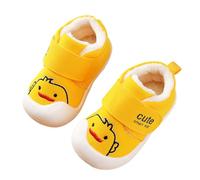 OBiQuzz Zapatillas deportivas ligeras para bebé y niña, con suela suave, no deslizante, de algodón, ligeras, para niños, amarillo, 19 EU