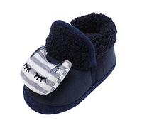 OBiQuzz Zapatos cálidos para bebé, botines de suela suave, botas de nieve, zapatos cómodos, para niños pequeños, calentamiento y zapatos de moda, zapatillas de deporte 23 niñas, azul oscuro, 20 EU
