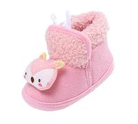 OBiQuzz Zapatos cálidos para bebé, botines de suela suave, botas de nieve, zapatos cómodos, para niños pequeños, calentamiento y zapatos de moda, zapatillas de deporte 23 niñas, Rosa., 20 EU