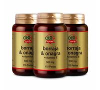 Obire - Borraja & Onagra 500 mg - 110 Perlas - PACK 3 - Suplemento Alimenticio con Aceites de Borraja y Onagra