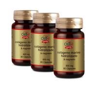 Obire | Colágeno Marino + Magnesio 600 mg. | 60 Cápsulas (Pack 3 Unidades) | Favorece la Salud de la Piel, Huesos y Articulaciones