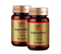 Obire | Espirulina 400 mg | Pack 2 Unidades | 200 Comprimidos | Fuente de Vitaminas y Minerales | Propiedades Antiinflamatorias y Antioxidantes | Vitaminas C-D-K y del Grupo B
