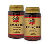 Obire - Ginseng Koreano 400 mg - 90 Cápsulas - Extracto a Base de Hojas de Panax Ginseng - Ayuda a Combatir la Fatiga y el Cansancio - Pack 2 Unidades