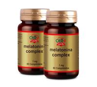 Obire | Melatonina Complex 1 mg | 60 Comprimidos | Pack 2 Unidades | Ayuda para Dormir Bien | Efecto Relajante | Con Pasiflora, Amapola Californiana, Melisa, Tila y Valeriana