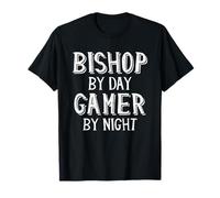 Obispo De Día Jugador De Noche Iglesia Navidad Juegos Obispos Camiseta