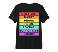 Obispo Recto Feliz Orgulloso Orgullo Amoroso obispos de Apoyo Camiseta Premium