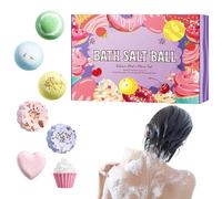 objbhuely Bolas de baño para adultos | 7 bolas de sal de baño para mujeres relajantes | Relleno de calcetín de jabón de ducha para mujeres y niños, cumpleaños, Navidad, San Valentín, Día de la Madre