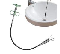 objbhuely Serpiente de fontanería | Taladro de drenaje de baño de 4 garras, suministros de desatasco para fontaneros, residenciales, comerciales, lavandería, administradores de propiedades, personal