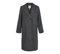 Object Objblaza L/S Coat Noos Abrigo Largo, Gris Oscuro, 42 Mujeres