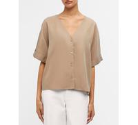 Object Camisa de mujer de manga corta con abotonadura. Topo 40