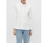 Object Camisa de mujer de mujer lisa de manga larga. Blanco 38