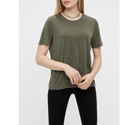 Object Camiseta básica de mujer. Verde oscuro 34 (XS)