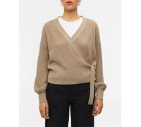 Object Chaqueta de mujer corta cruzada. Beige 34 (XS)