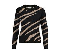 Object Knit Pullover Objray L/S Jersey de Punto AOP Noos, Negro, L para Mujer