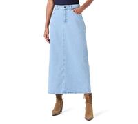 Object OBJELLEN MW Long Denim Skirt Noos, Mezclilla De Color Azul Claro, S