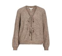 Object Objflora Re L/S Knit Cardigan Noos Suéter, Desierto Taupe/Detail:Melange, S para Mujer