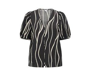 Object Objjacira S/S V-Neck Top Noos, Negro, 44 Mujeres