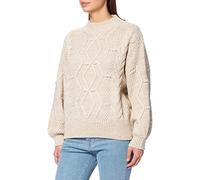 OBJECT OBJKAMMA Cable Knit Pullover Noos Suéter pulóver, Gris Plateado. Detalles: Melange, M para Mujer