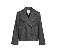 Object Objkeily Short Jacket Noos Chaqueta, Medium Grey Melange/Patrón: Black Herringbone, 38 Mujeres
