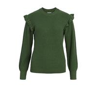 Object Objmalena L/S Ruffle-Suéter, Artichoke Green/Detalles: Melange, XL para Mujer